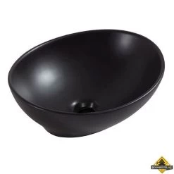 Wiesbaden Barco Opzetwastafel 400x330x145 Mat-zwart