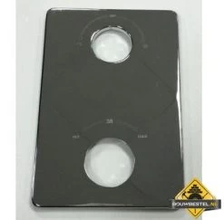 Wiesbaden Chroom Bodemplaat Inbouw Douchekraan 2 Knop 125x185