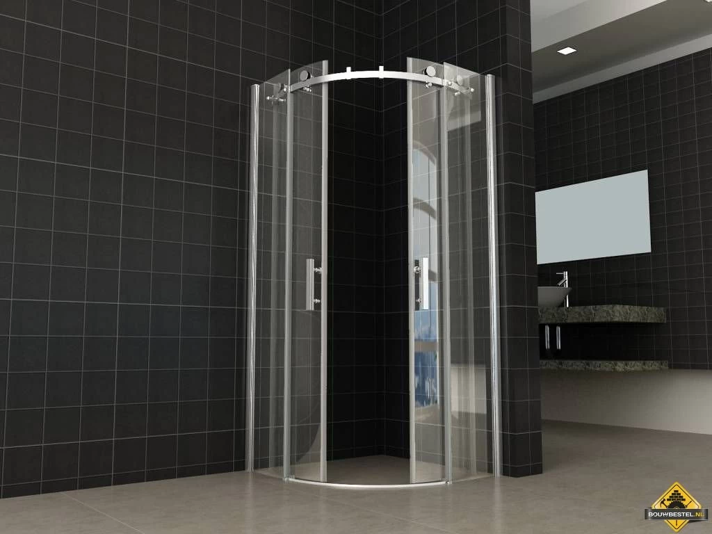 Wiesbaden Bold Douchecabine Met Schuifdeuren 900x900x2000 Chroom 8mm NANO - Afbeelding 4