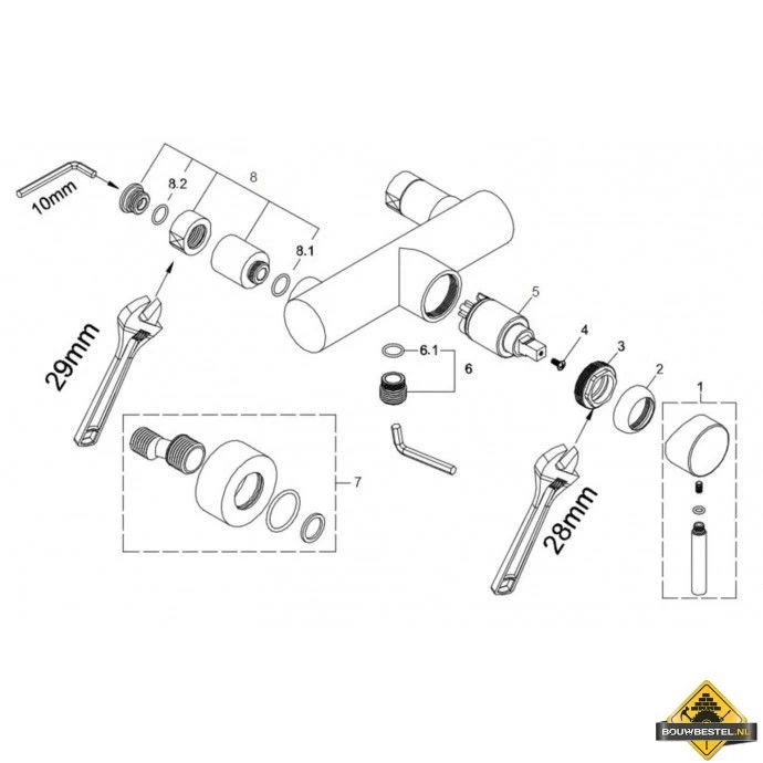 Cadans Douchemengkraan Geborsteld Staal - Afbeelding 3