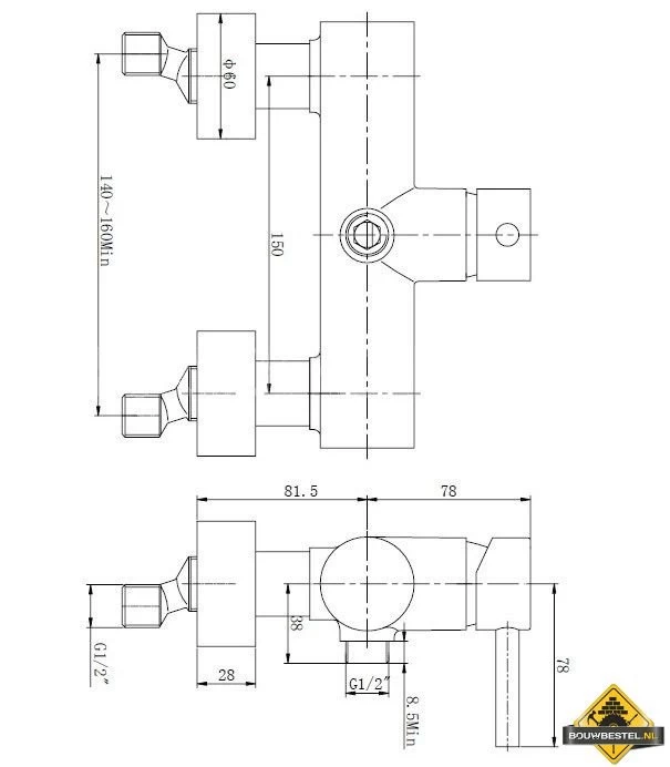 Cadans Douchemengkraan Geborsteld Staal - Afbeelding 2