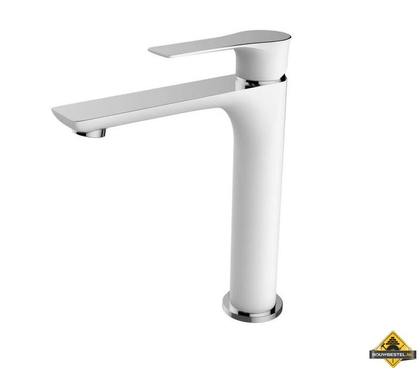 Wiesbaden Casma Eenhendel-wastafelmengkraan Hoog Wit/chroom