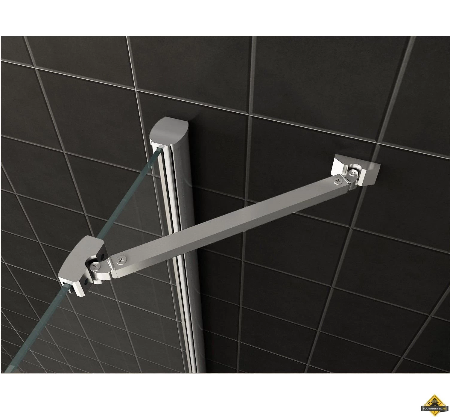 Wiesbaden Double Douchecabine Met Draaideuren 900x900x2000 Chroom 8mm NANO - Afbeelding 2