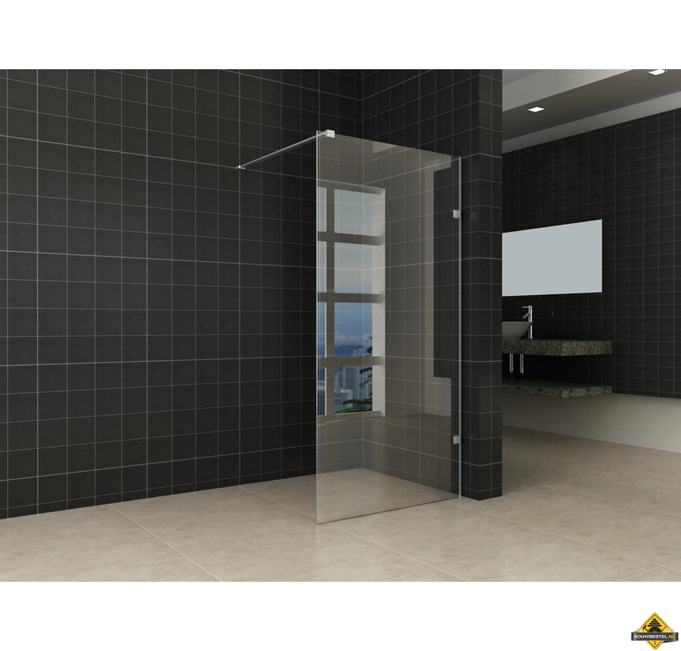 Wiesbaden Profielloze Inloopdouche 800x2000 8mm NANO Glas