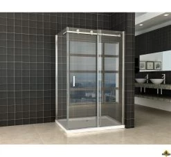 Block Douchecabine Met Schuifdeur 1400x1000x2000 Chroom 8mm NANO