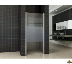 Wiesbaden Partly Nisdeur Met Matglas 900x2000 8mm NANO Met Gedeeltelijk Mat Glas