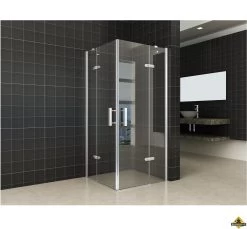 Wiesbaden Corner Douchecabine 900x900x2000 Chroom 8mm NANO