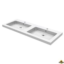 Wiesbaden Keramische Dub.meubelwastafel 120x46 2 Kraangaten