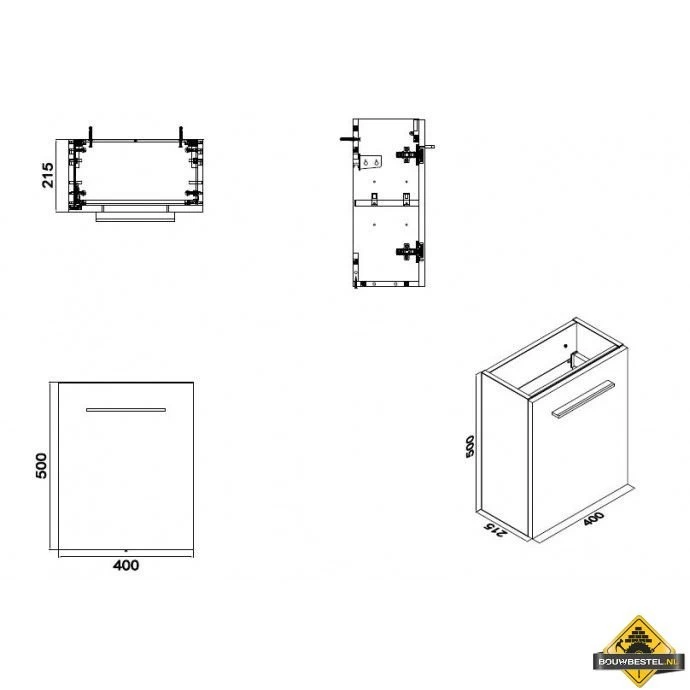 Anna Fonteinmeubel 40 X 21 Cm Houtnerf Grijs - Afbeelding 4