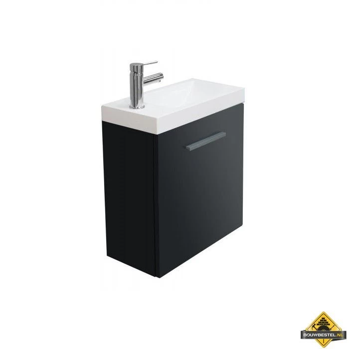 Emma Fonteinmeubel 50 X 25 Cm Hoogglans Grijs