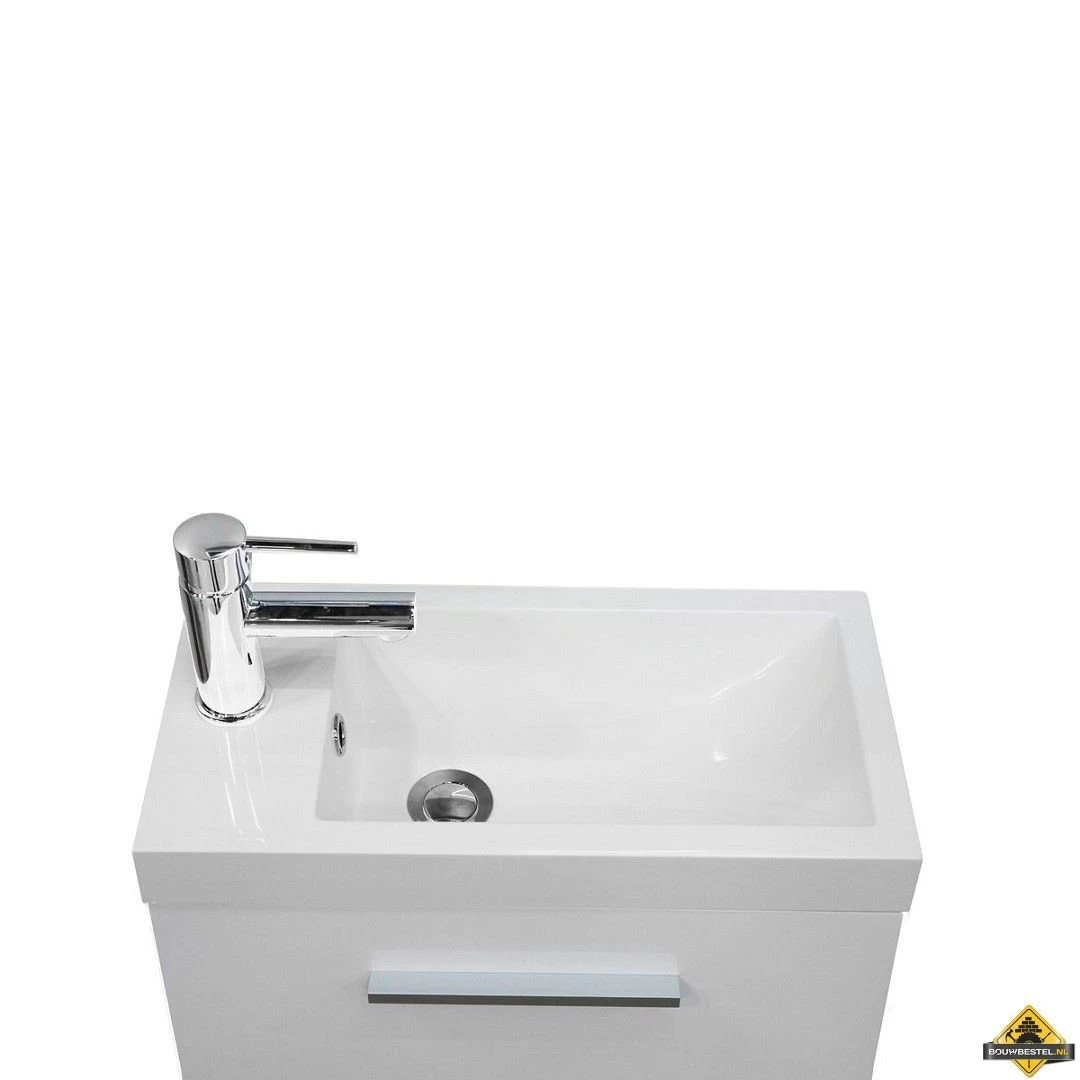 Emma Fonteinmeubel 50 X 25 Cm Wit - Afbeelding 2