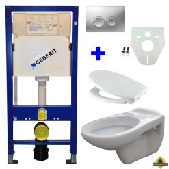 Geberit UP 100 + Neptunus WC + Ultimo Zitt + Delta 21 Matchr