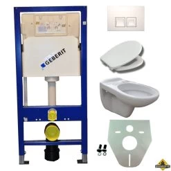 Geberit UP 100 + Neptunus WC + Ultimo Zitting + Delta 50 Wit