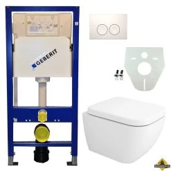 Geberit UP 100 Sky Wc + Zitting + Delta 21 Wit