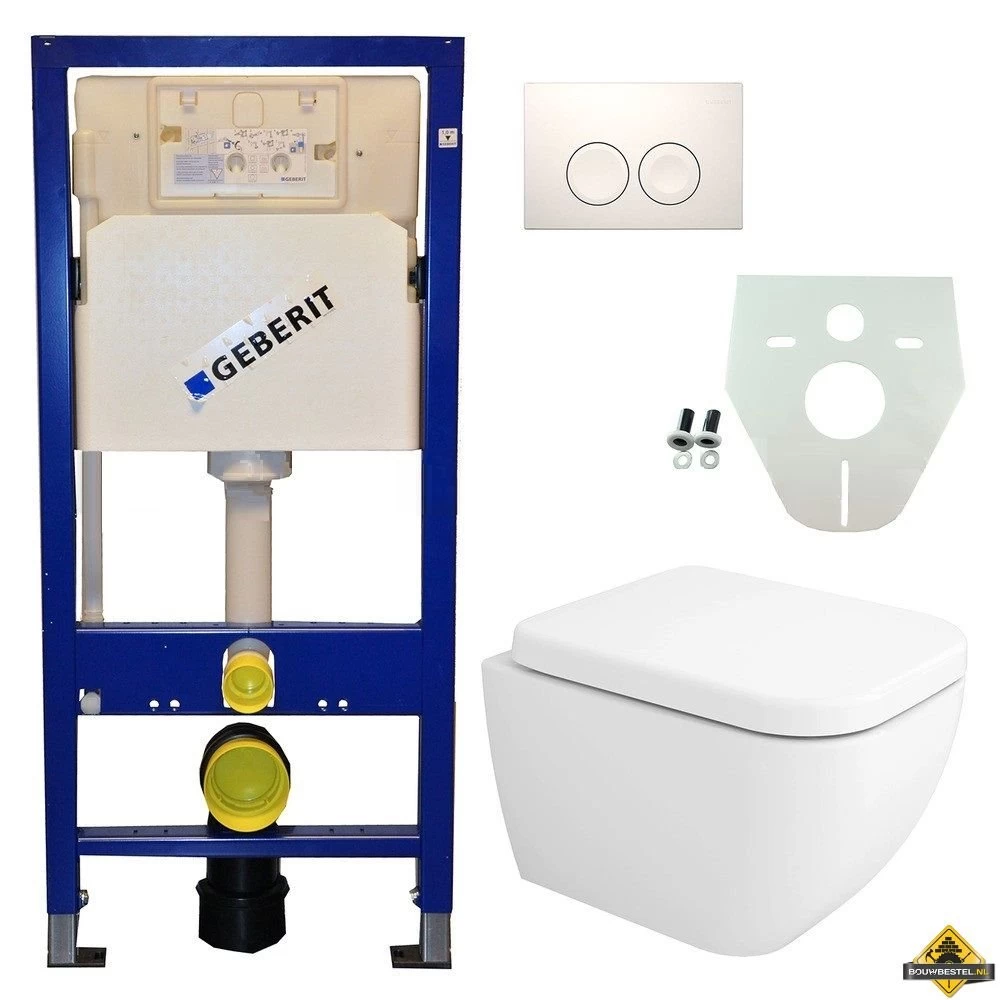 Geberit UP 100 Sky Wc + Zitting + Delta 21 Wit