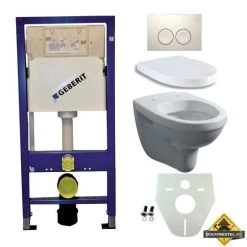 Geberit UP 100 + Trevi Wc + Zitting + Delta 21 Wit