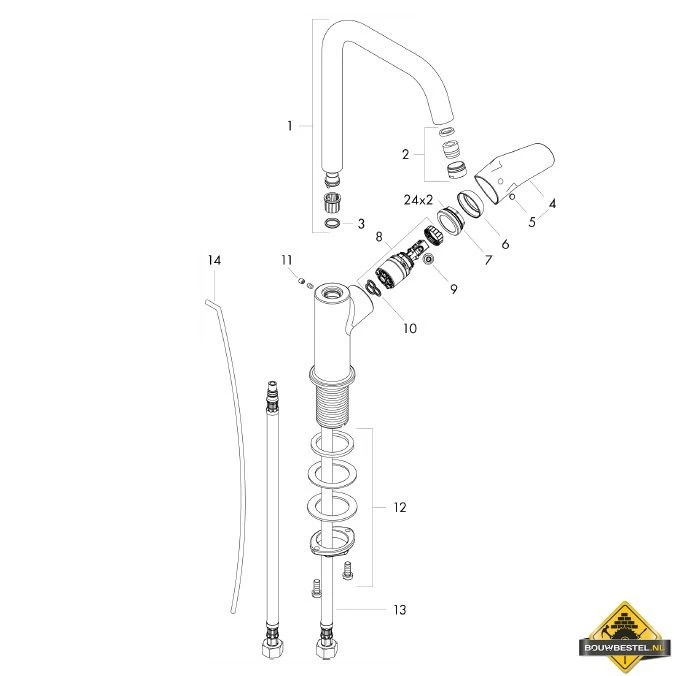Hansgrohe Focus 240 Wastafelmengkraan - Afbeelding 4