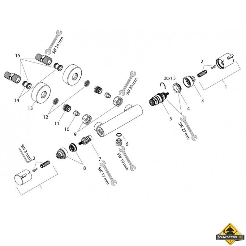 Hansgrohe Ecostat Comfort Douchethermostaat - Afbeelding 3