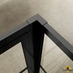 Wiesbaden Horizon Koppelset Inloopdouche Met Nisdeur Mat Zwart