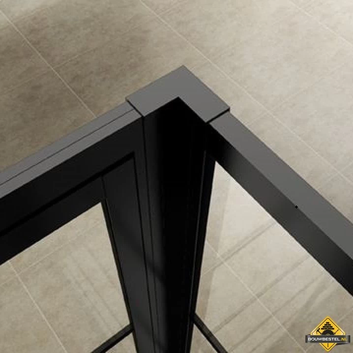 Wiesbaden Horizon Koppelset Inloopdouche Met Nisdeur Mat Zwart