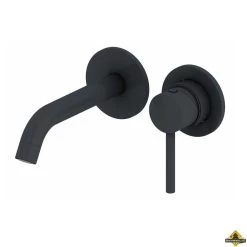 Inbouw Wastafelmengkraan Rond Mat Zwart