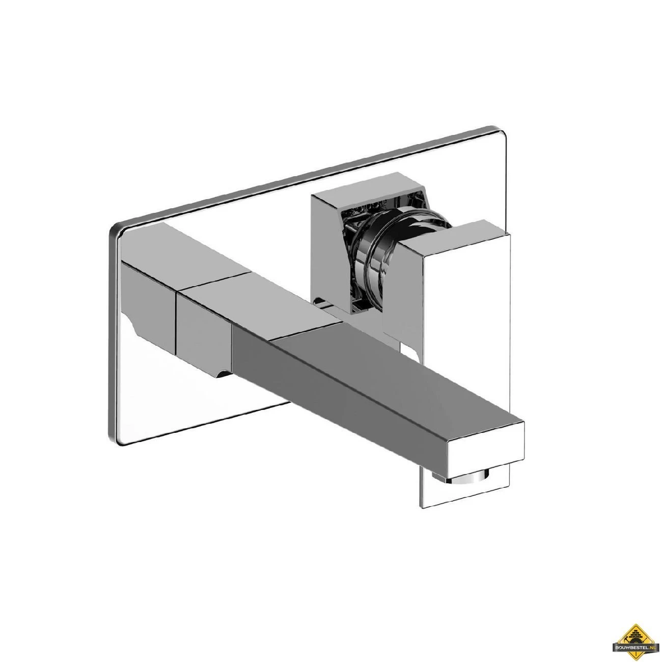 Inbouw Wastafelmengkraan Vierkant Chroom
