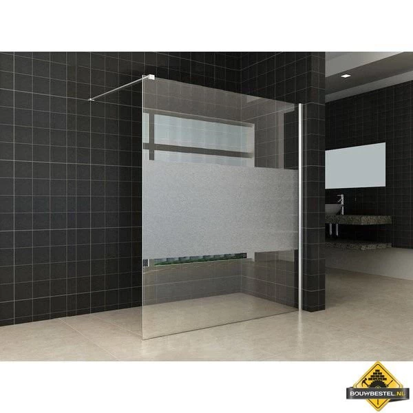 Wiesbaden Inloopdouche + Muurprof.1400x2000 8mm NANO Gedeeltelijk Matglas