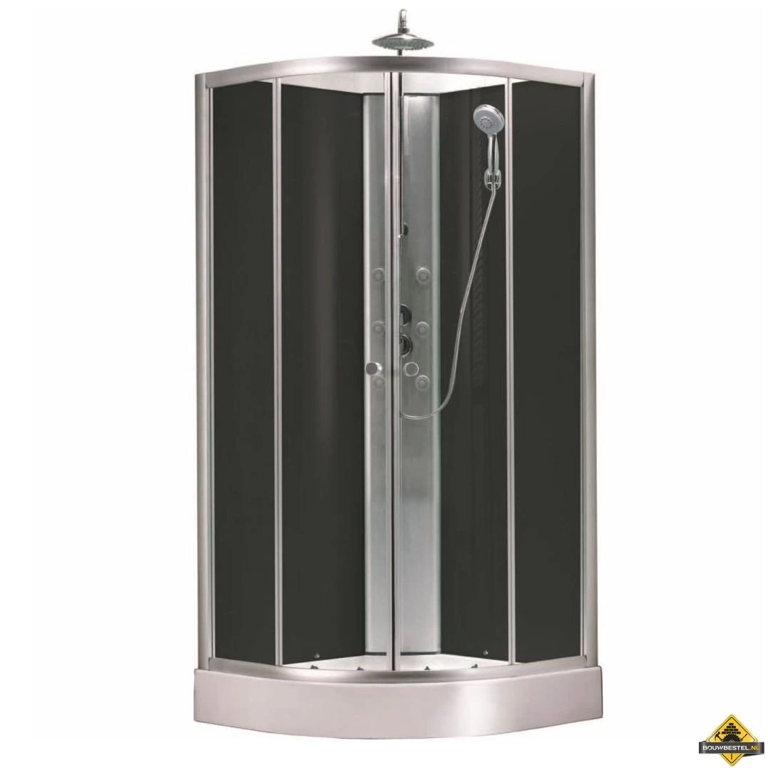 Jupiter Complete Douchecabine 90x90x225 Alu Mat 5mm Glas