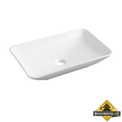 Wiesbaden Karé Opzetwastafel 580x360x115mm Mat-wit