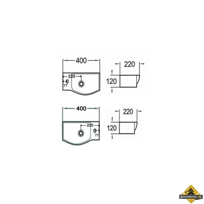 Keramische Fontein Bee Links Met Kraan En Afvoer - Afbeelding 2