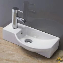 Keramische Fontein Bee Links Met Kraan En Afvoer