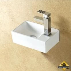 Keramische Fontein New Wonder Rechts Met Kraan En Afvoer