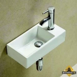 Keramische Fontein Pax Rechts Met Kraan En Afvoer