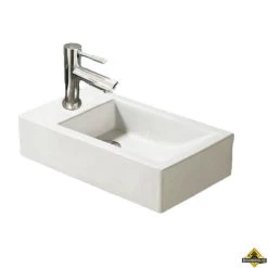 Keramische Fontein Qubic Links Met Kraan En Afvoer