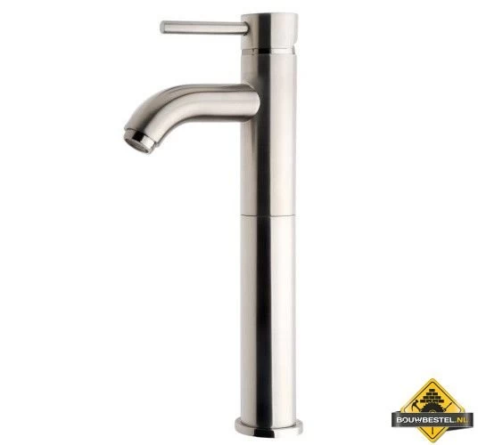 Wiesbaden Cadans KIWA Wastafelmengkraan HOOG + Kl.waste Geborsteld Staal