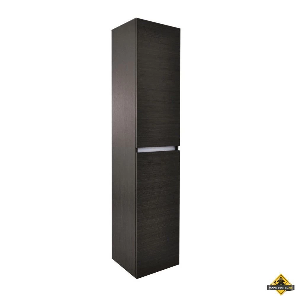 Wiesbaden Vision Kolomkast 2 Deuren 160x35x35 Cm Houtnerf Grijs