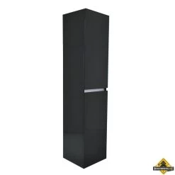 Wiesbaden Vision Kolomkast 2 Deuren 160x35x35 Cm Hoogglans Grijs