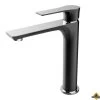 Wiesbaden Casma Eenhendel-wastafelmengkraan Hoog Zwart/chroom