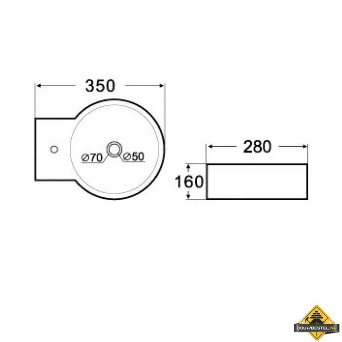 Kronos Fontein 32 X 27.5 Cm Wit - Afbeelding 2
