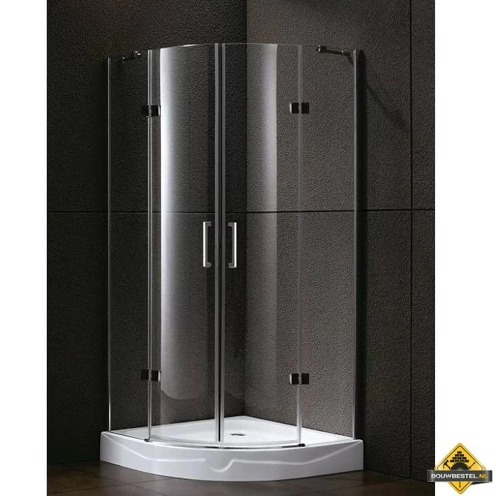 Kwartronde Douchecabine Met 2 Deuren 90 Cm - Afbeelding 2
