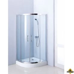 Kwartronde Douchecabine Met Schuifdeur 90 Cm