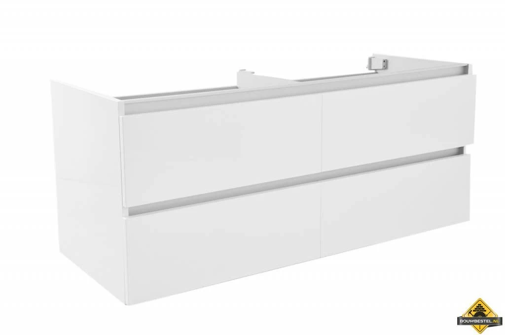 Wiesbaden Vision Losse Onderkast Dubbel Met 4 Laden 120x46cm Wit