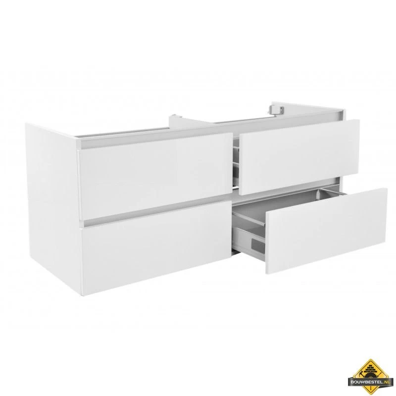 Wiesbaden Vision Losse Onderkast Dubbel Met 4 Laden 120x46cm Wit - Afbeelding 2