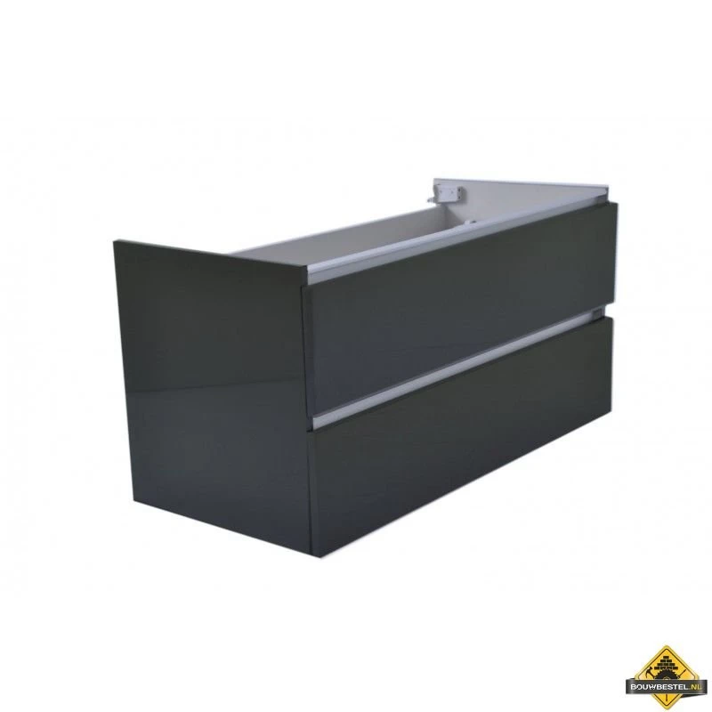 Wiesbaden Vision Losse Onderkast Met 2 Laden 100x46 Cm Hoogglans Grijs