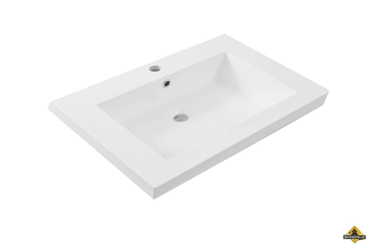 Wiesbaden Cubic Wastafel 60x46 Cm Wit