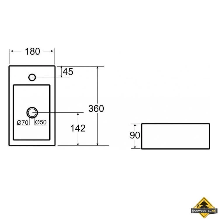 Wiesbaden Rhea XS Fontein 36x18 Cm Wit Links - Afbeelding 2