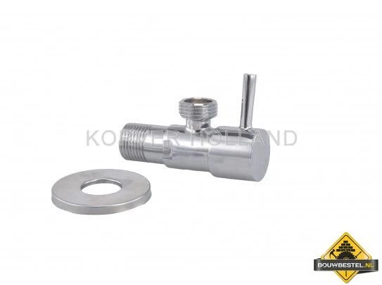 Minimal Hoekstopkraan Met Rozet 1/2x1/2 - Afbeelding 3