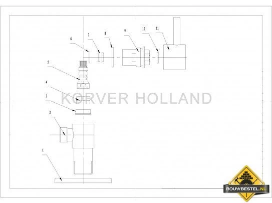Minimal Hoekstopkraan Met Rozet 1/2x1/2 - Afbeelding 2