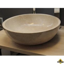 Natuurstenen Waskom Beige Marmer Rond