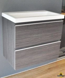 Wiesbaden Onderkast 60cmx36cm Zonder Wastafel Houtnerf Grijs